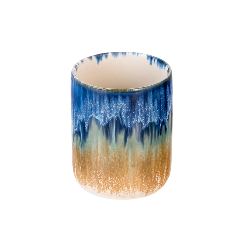 Frascos de velas de cerámica de lujo al por mayor para almacenamiento de decoración del hogar