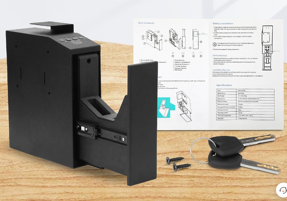 Blocco pistola con codice PIN biometrico senza chiave ad accesso rapido. Cassetta di sicurezza prodotta in Cina