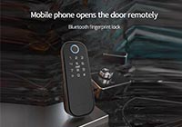 Revolutionize Your Door Security with Our WiFi APP Biometric Fingerprint Waterproof Keyless RFID Rim Door Lock