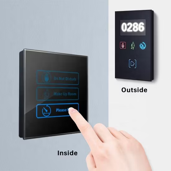 Customized Smart Digital Hotel Room Doorbell and Electronic Doorplate China