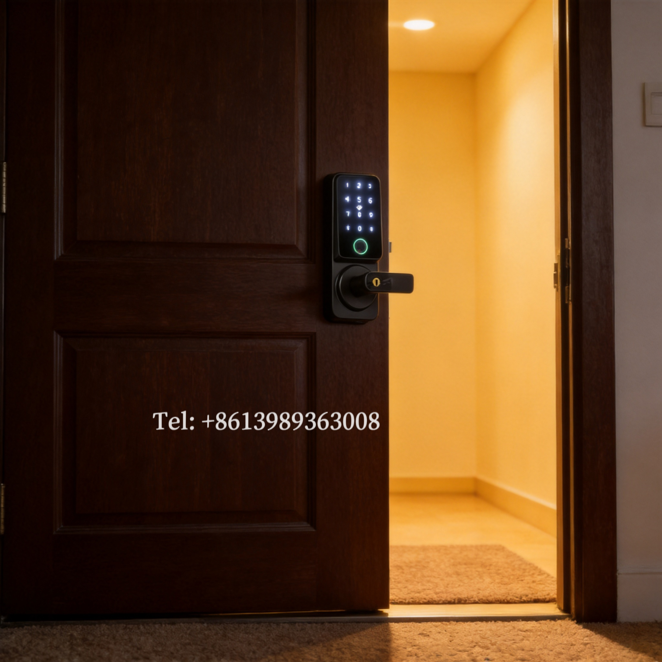 Serrure de porte d'empreinte digitale WiFi de sécurité américaine pour les maisons intelligentes