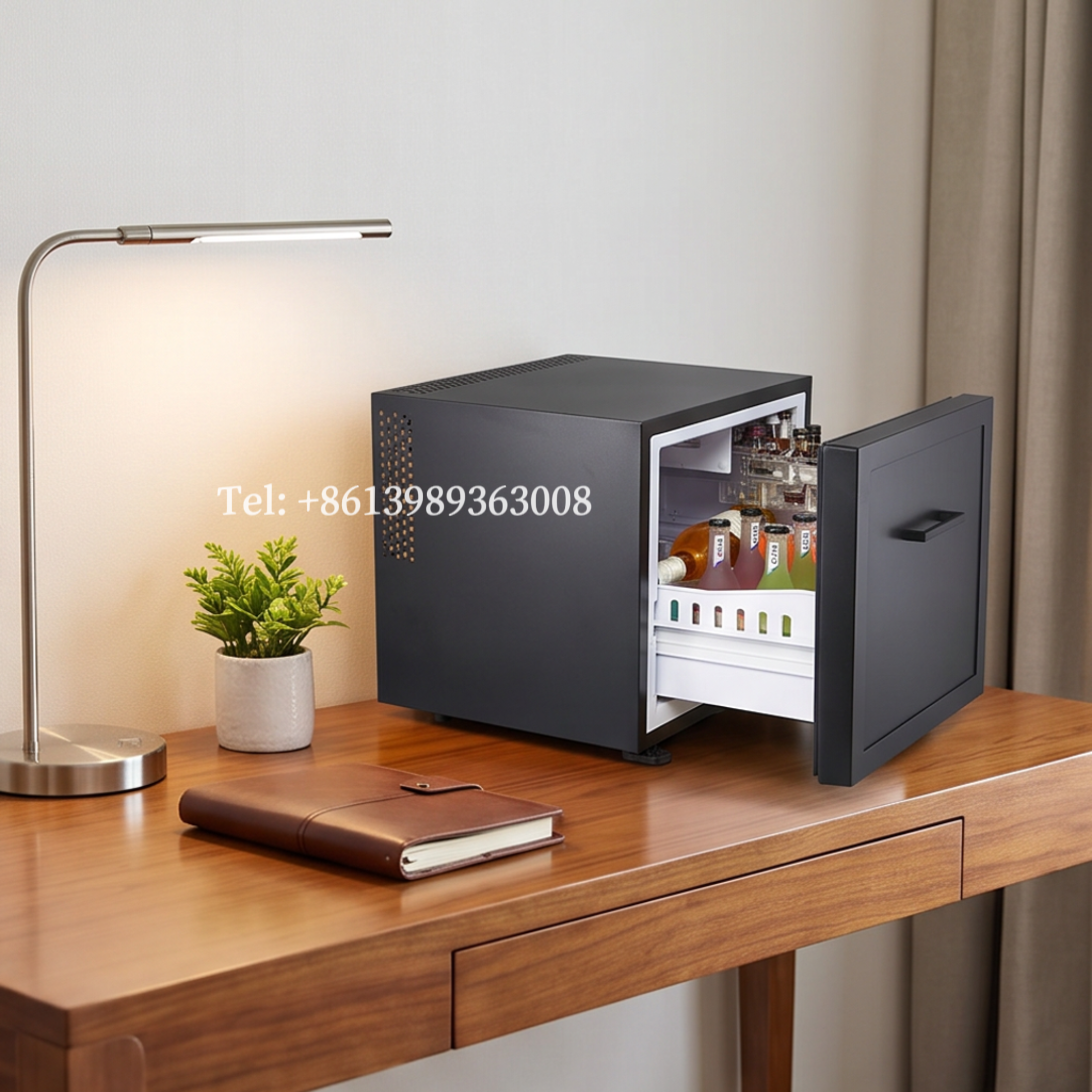 Minibar premium de absorción termoeléctrica para cajones de hotel