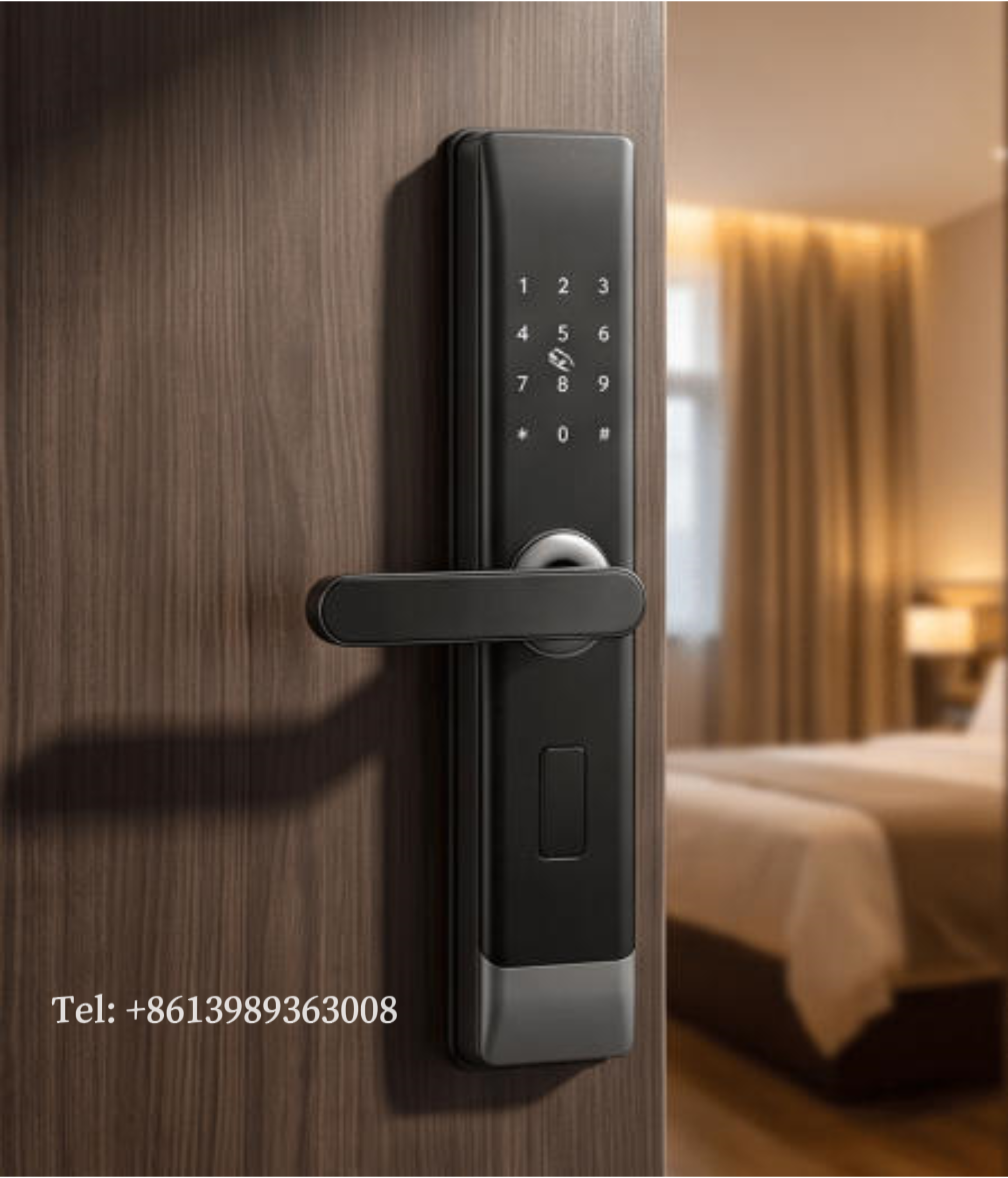 Sistema de cerradura de puerta con tarjeta RFID de hotel a prueba de robo con bluetooth