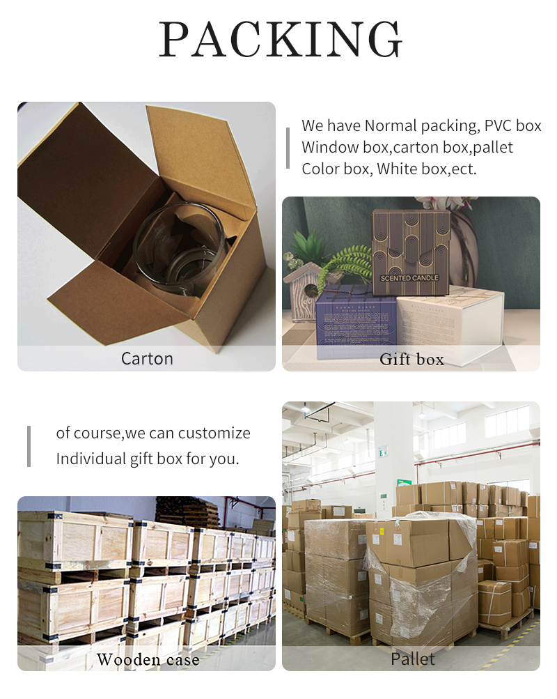 Wholesale empty 290ml white printed dust and red glass candle jar