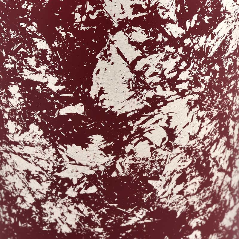 Wholesale empty 290ml white printed dust and red glass candle jar