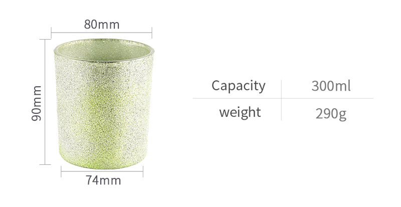Custom Glass Candle Holder Luxury Light Gold Candle Jars Glass