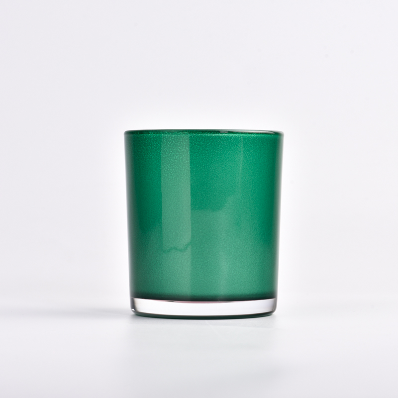 Metal cracked electroplating glass candle holders for 10oz candle filling