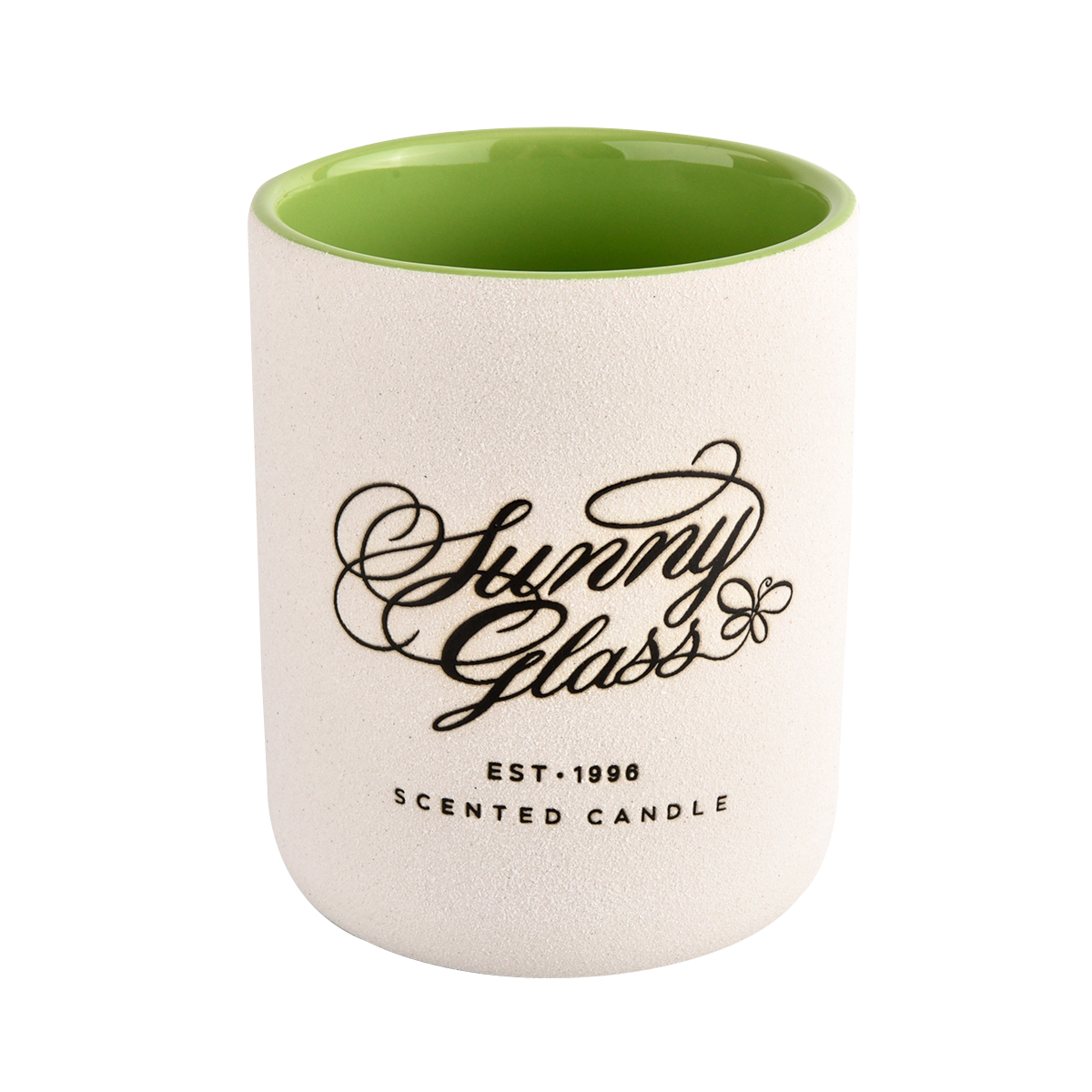 Modern cylindrical ceramic candle jar candle container for candle making