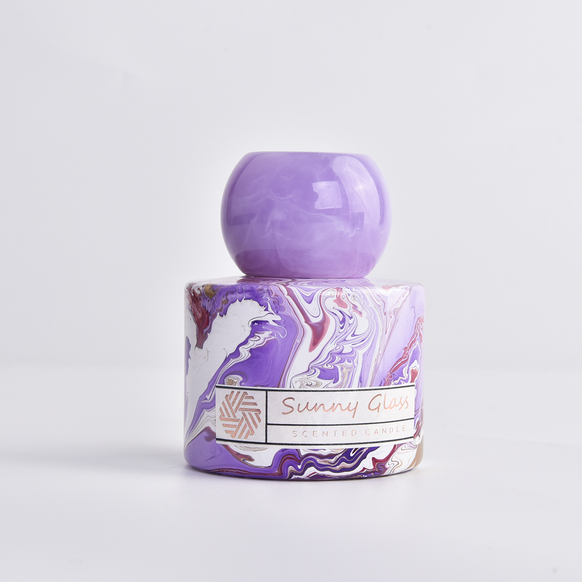 Marble finish Glass candle Holders and diffuser bottles