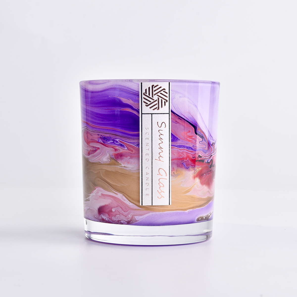Marble finish Glass candle Holders and diffuser bottles