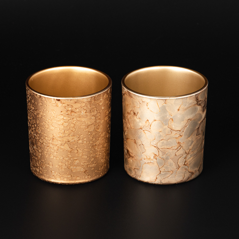 cylinder glass candle jars with flat bottom with cloudy finish for 8oz candle filling