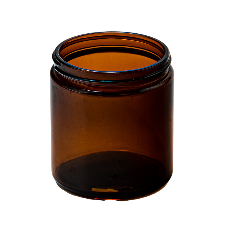 amber glass candle jars with metal lid for 14oz candle filling