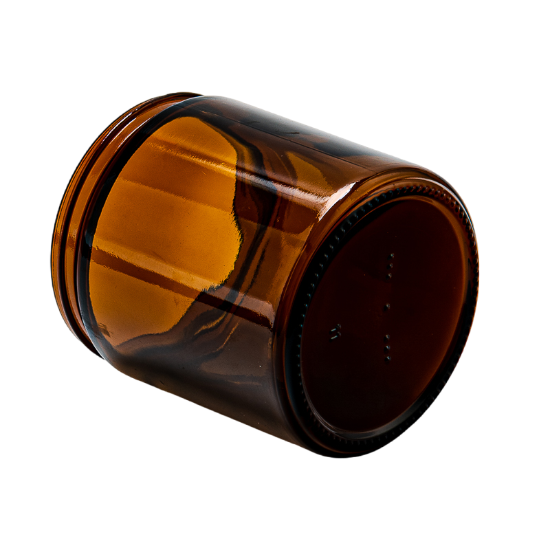 amber glass candle jars with metal lid for 14oz candle filling