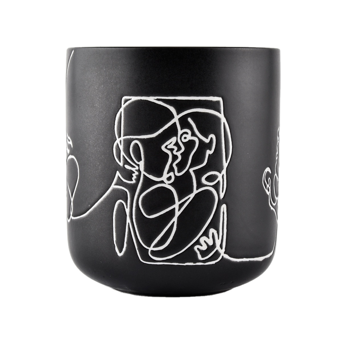 ceramic candle containers with round bottom