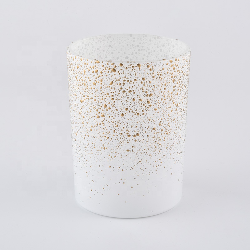 matte white empty glass candle holders in bulk
