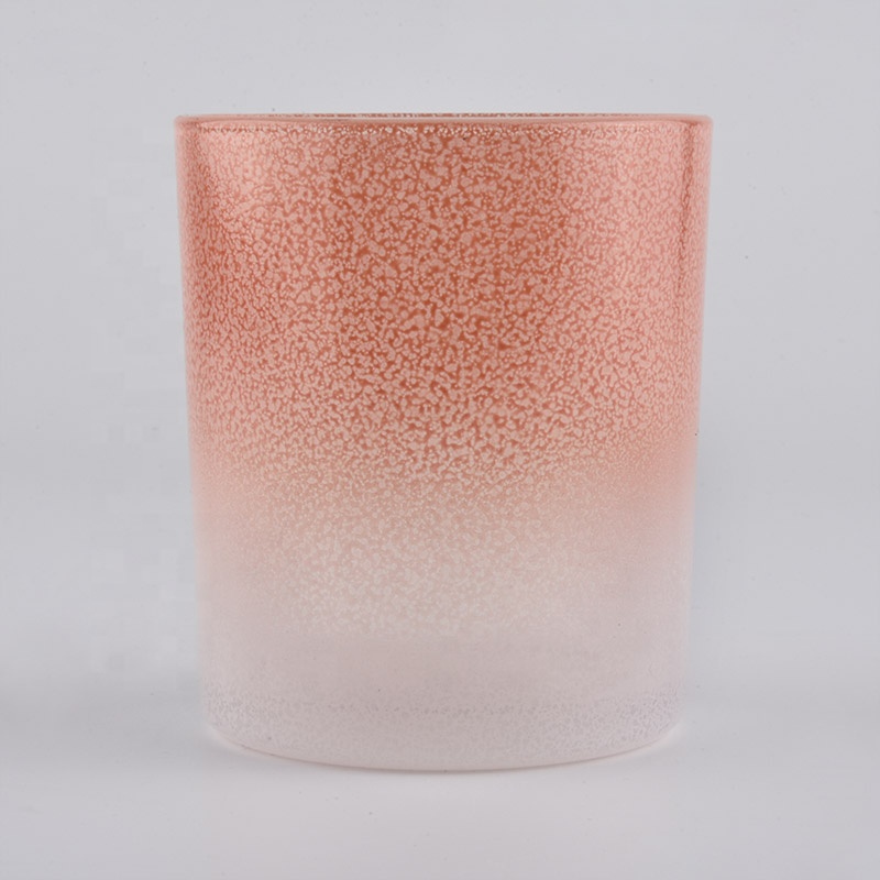 10 oz pink decorative glass jars for candle making