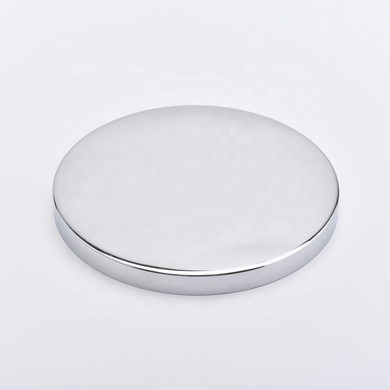 mirror metal lids for candle holders electroplating color caps for glass containers wholesales