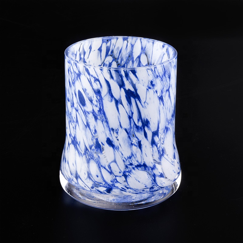 custom glass vessel, hand made 12 oz glass candle jar and boxes