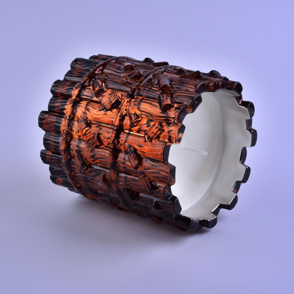 Tree design luxury custom colors glass candle holders