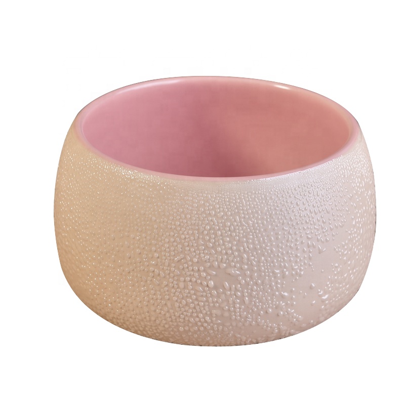 Luxury plating ceramic candle jars in bulk