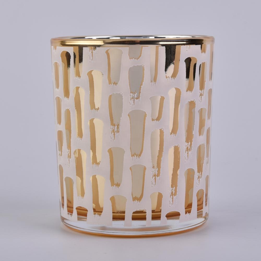 10oz glass candle jars with silk printing