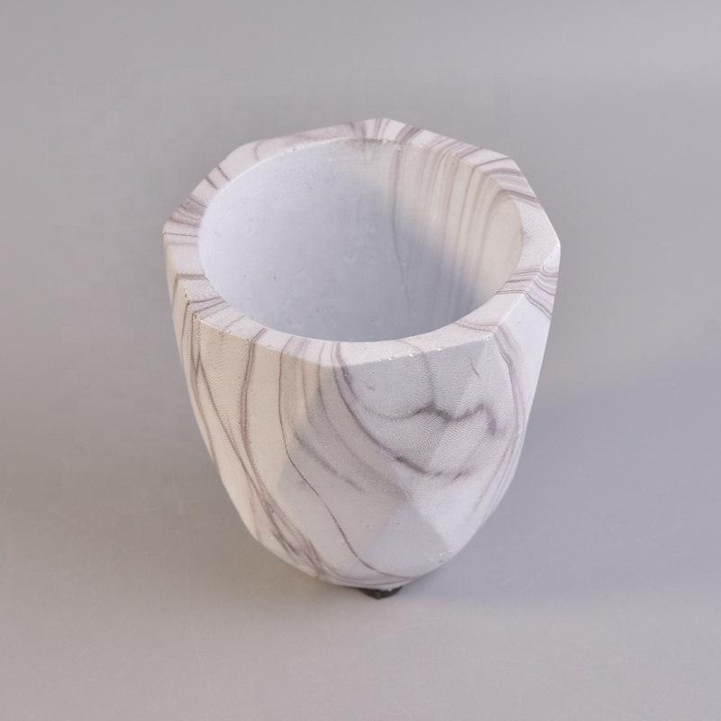 300ml Embossed concrete candle containers antique  candle vessel  wholesales