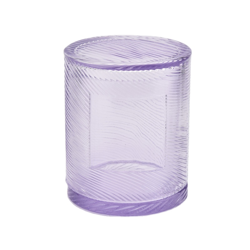 10 oz Supplier purple tealight glass holder jar for candle with doom