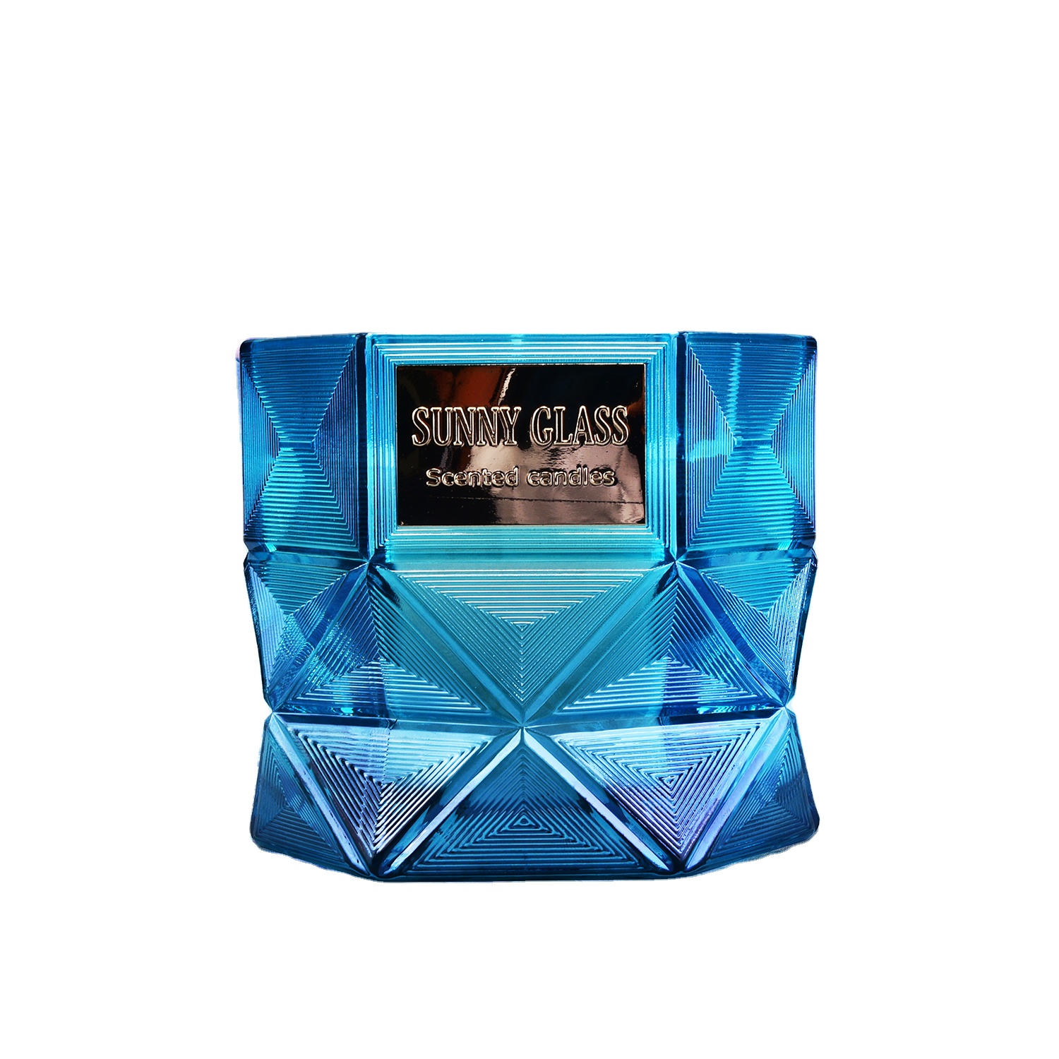Wholesales Sunny luxury empty Hexagon scented glass candle holders