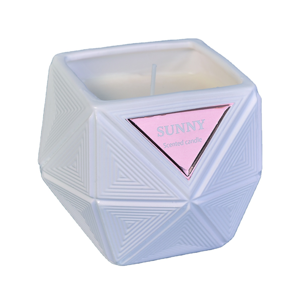 10oz 20oz Manufacturer custom white Hexagon candle ceramic jar