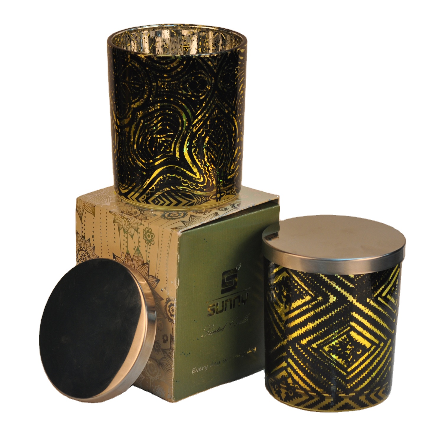 Suppliers cylinder mercury tealight glass candle jars 8oz 10oz 14oz