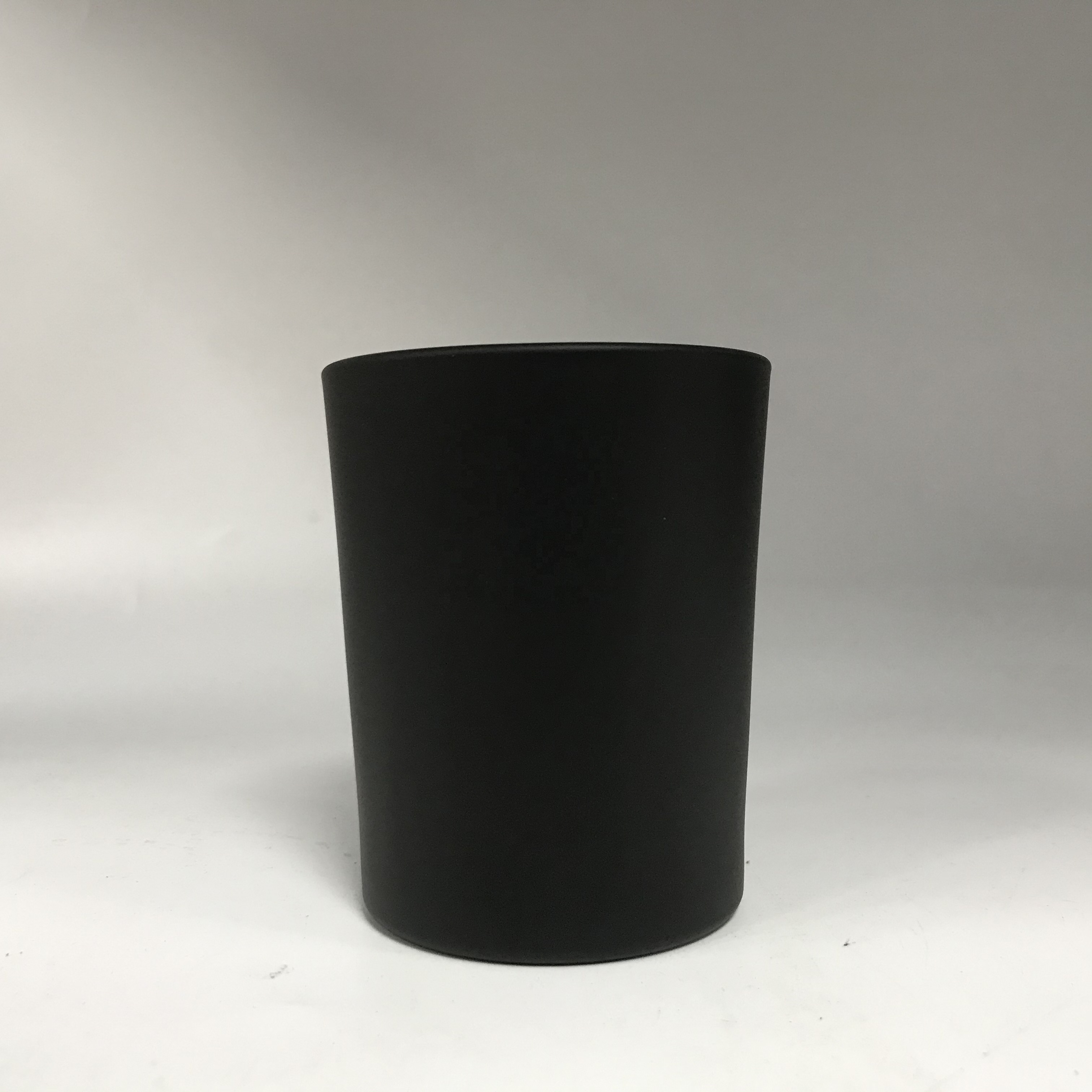 luxury matte black 7oz glass candle jars