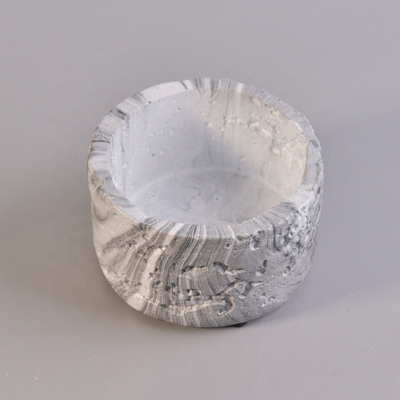 Customized concrete candle vessel for home decor