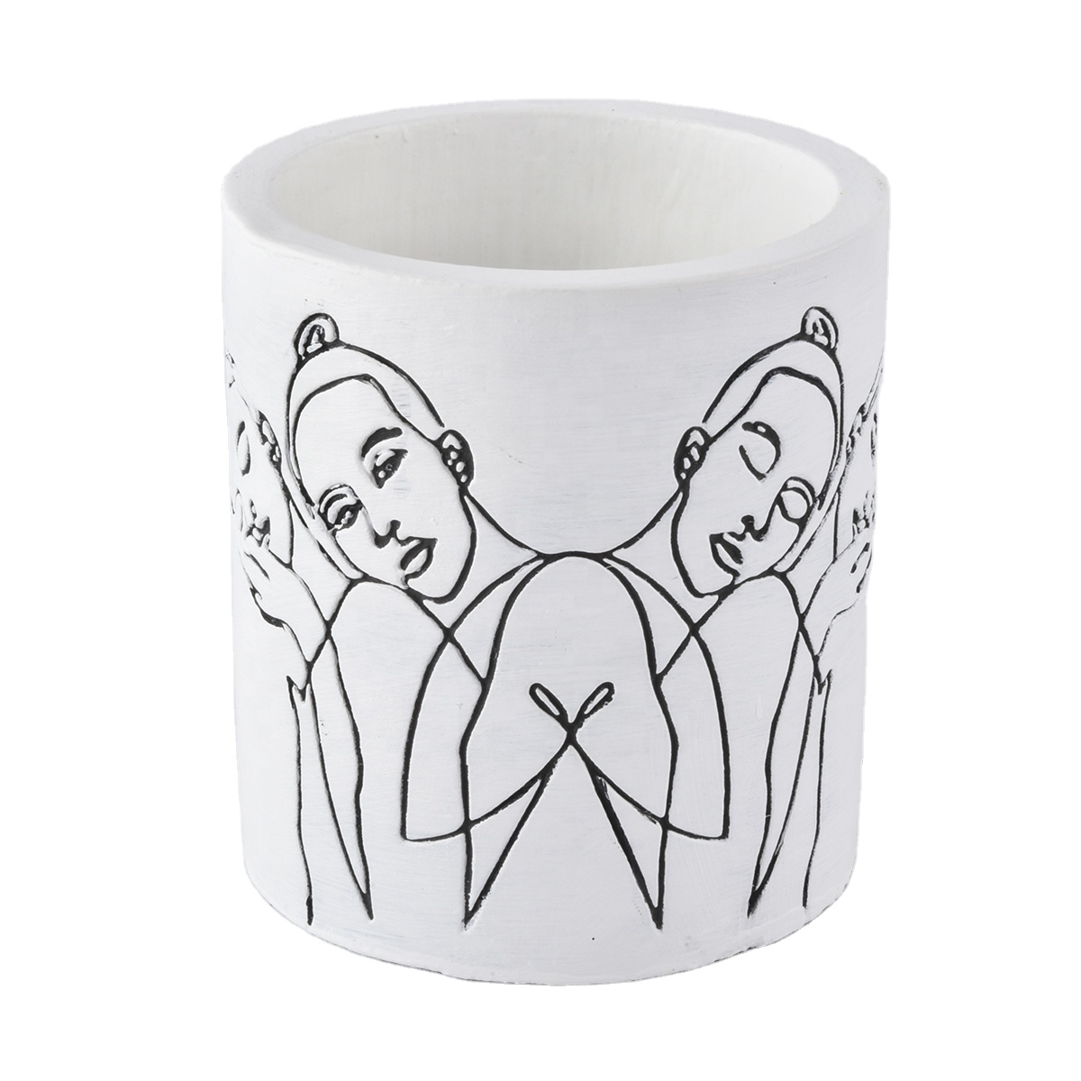 matte white concrete candle jars suppliers