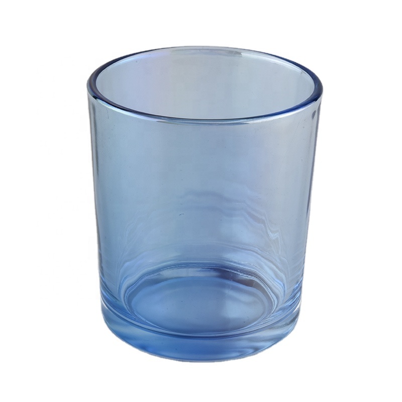 colorful iridescent glass candle jars manufacturer