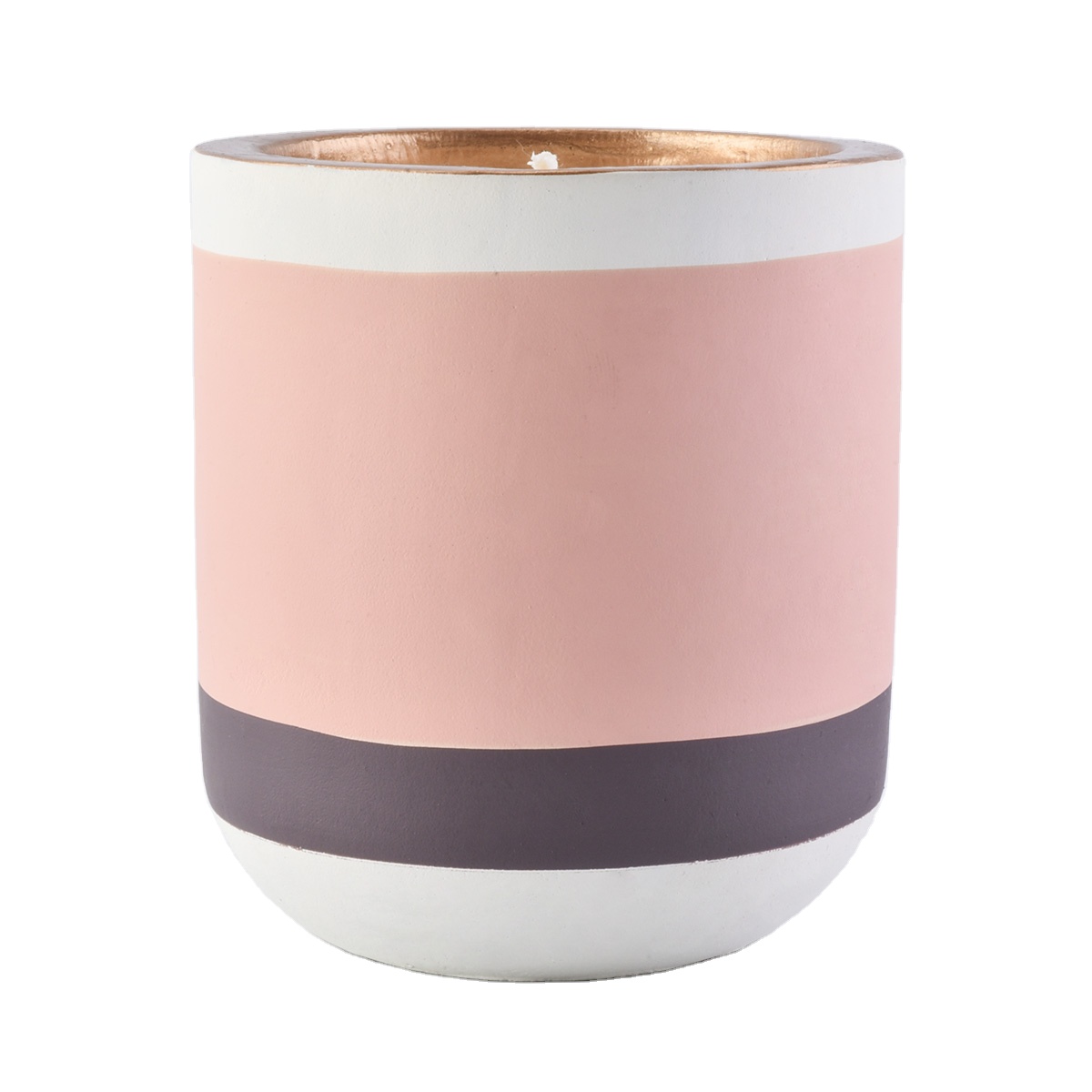 Newly design Wholesales custom empty decorative cement candle holder jar with painting