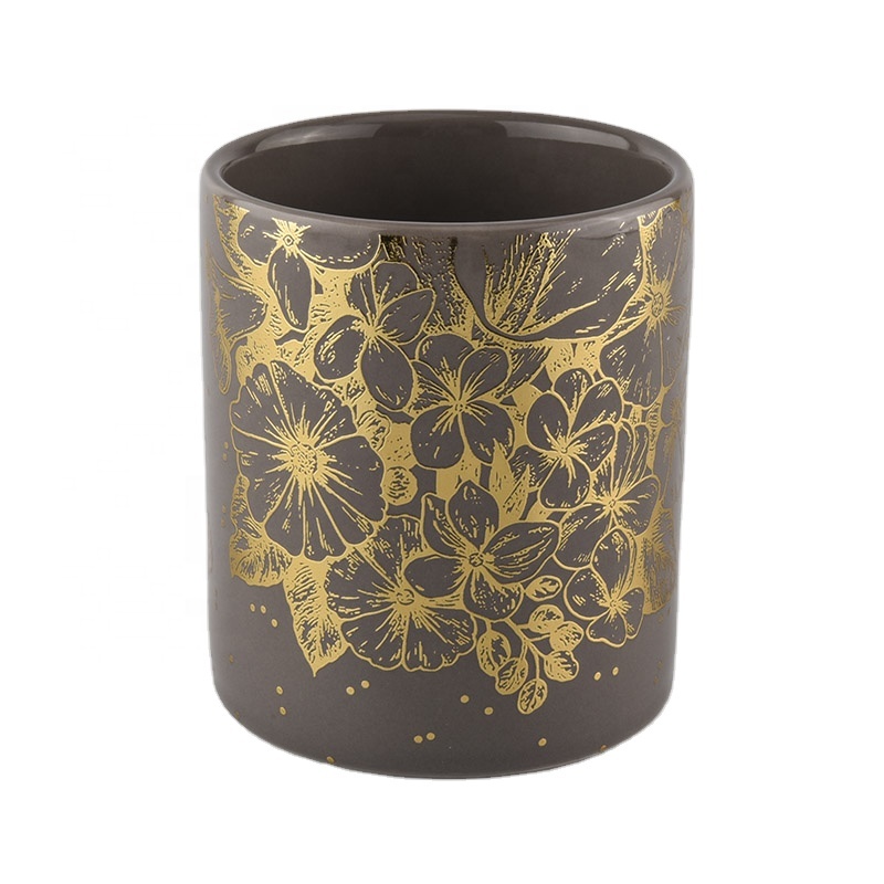 fancy 10oz ceramic candle containers for home decor