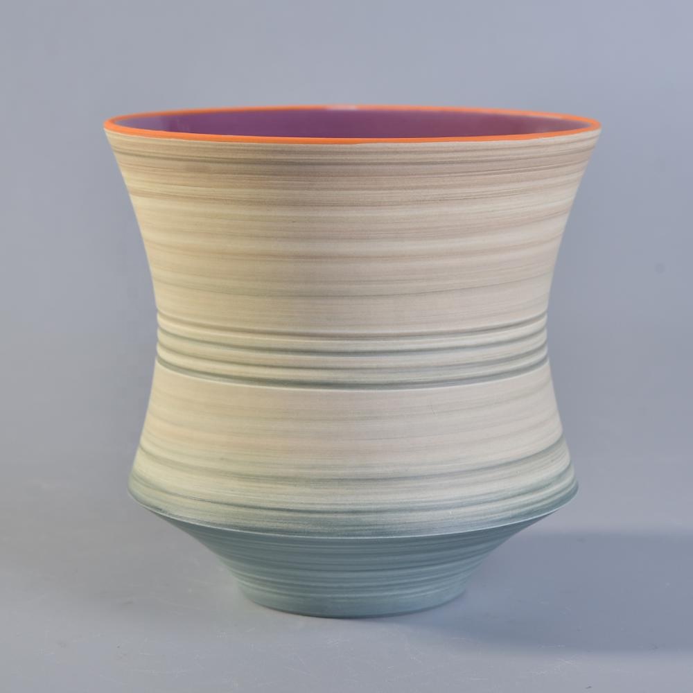 Sunny new design Gradient ceramic candle jars for home decor