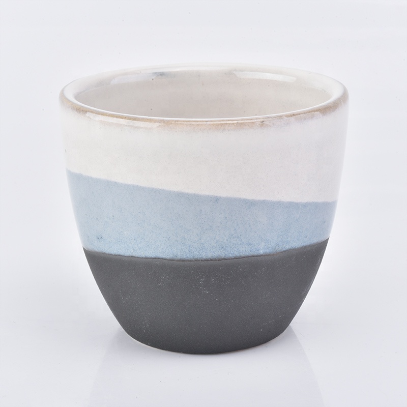 40ml round ceramic candle jar glazed candle cup wholesales