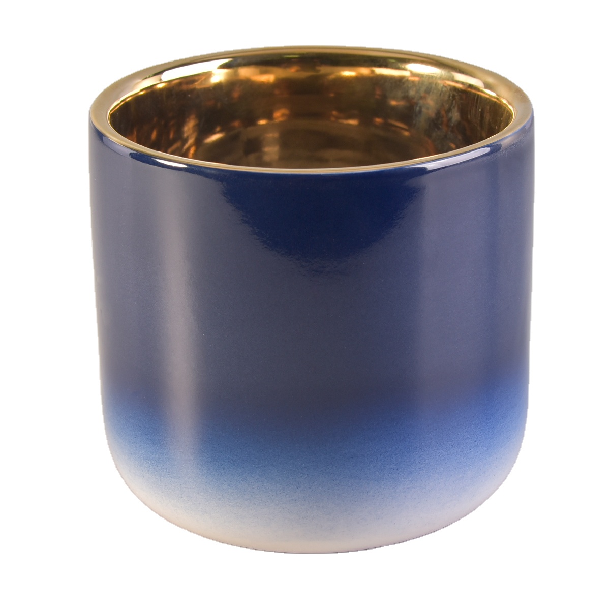 Wholesales empty electroplated luxury ceramic candle jar