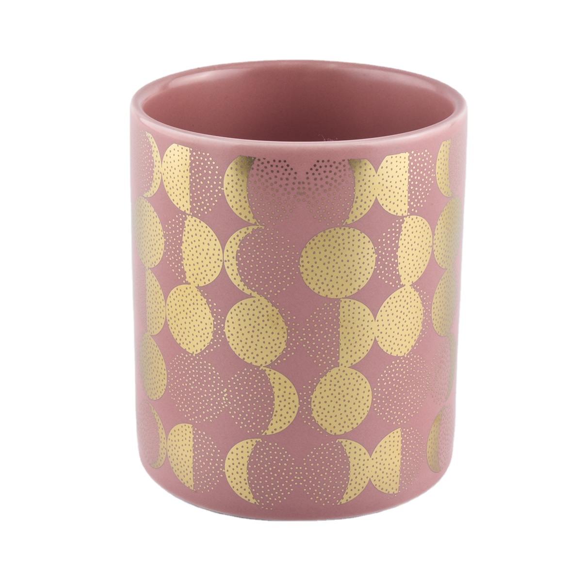 10oz 8oz In bulk custom empty cylinder pink ceramic candle holder