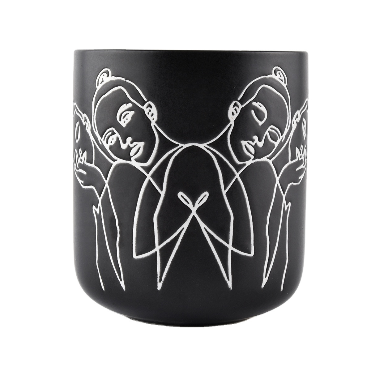 white ceramic candle jars in 8oz 10oz 12oz 14oz