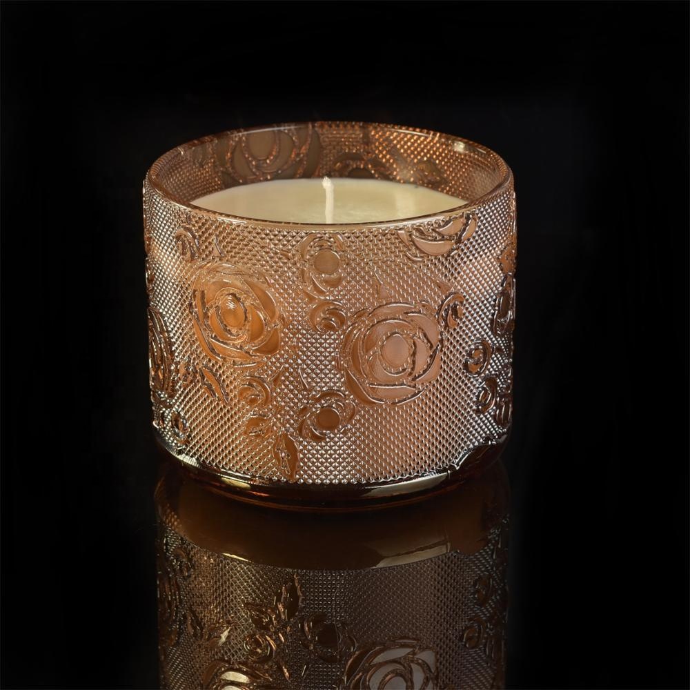 Wholesales rose votive custom glass jars for candle making