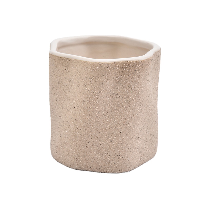 Wholesales empty matte ceramic candle jar for candle making 4 oz 6 oz