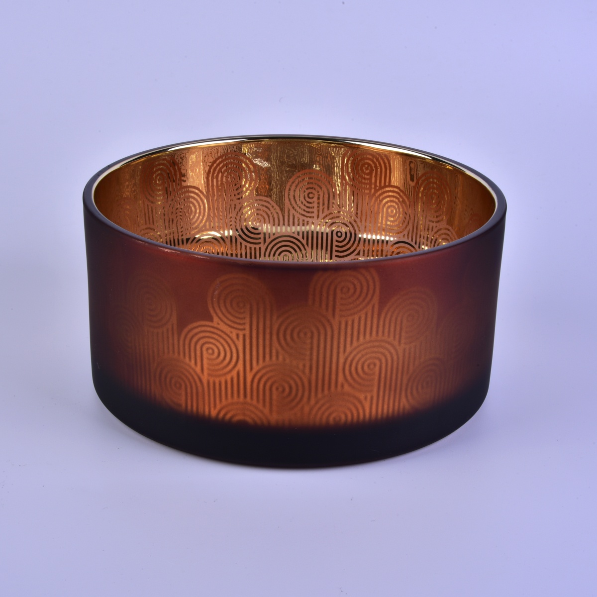 Sunny amber luxury empty glass candle containers home decor