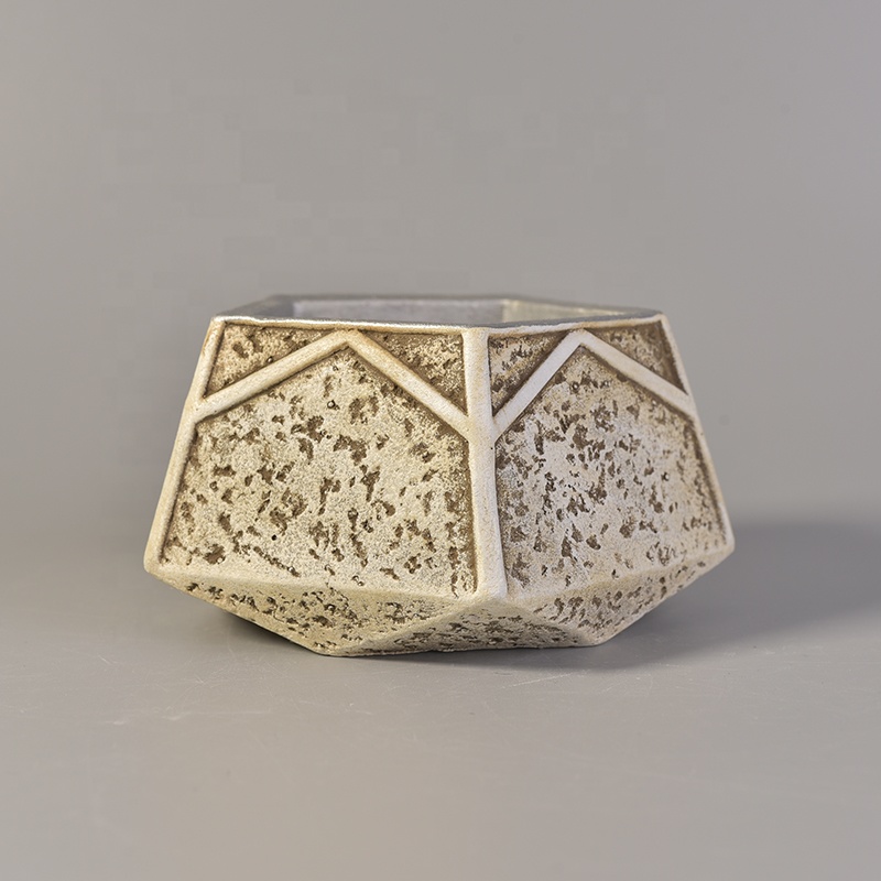 Sunny china concrete candle container home decor