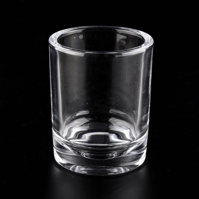 Crystal thick wall clear empty glass jar for candle making 6oz 8oz 10oz