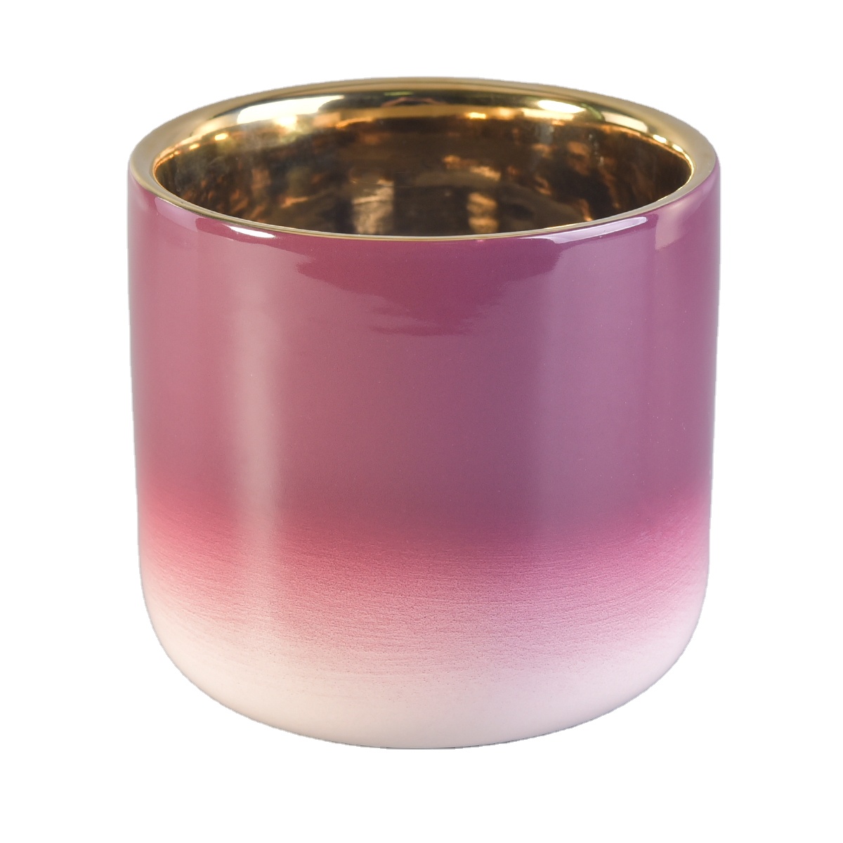 In bulk empty personalized electroplated ceramic holder jar for candle making
