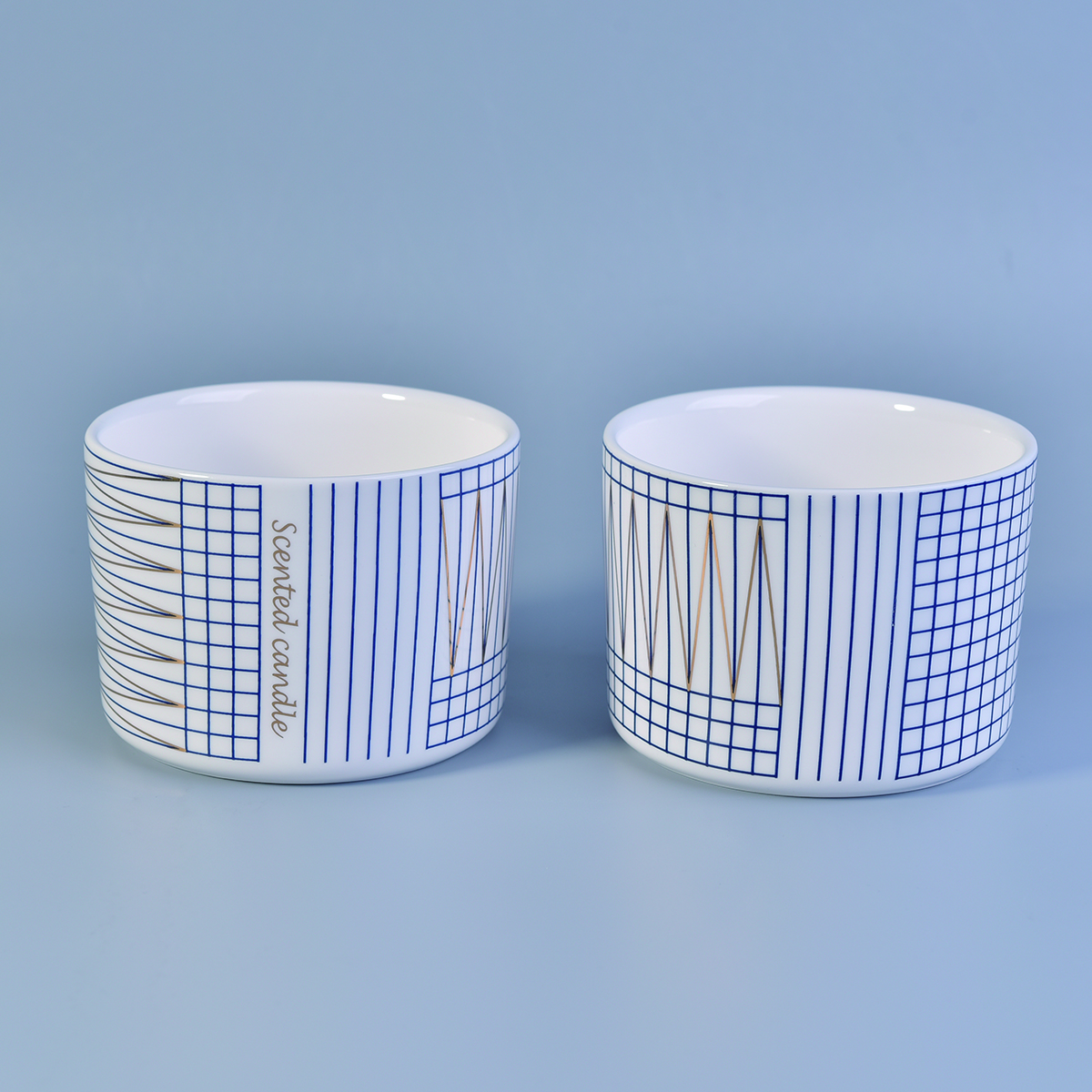 Wholesales glaze empty recycled candle container holder home decor