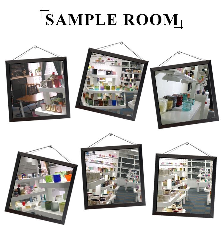 8oz glass candle jars with colorful sprayed inside and outside