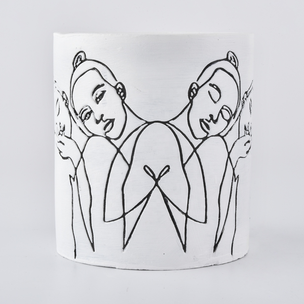 matte white concrete candle jars suppliers